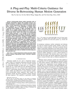 A Plug-and-Play Multi-Criteria Guidance for Diverse In-Betweening Human Motion Generation