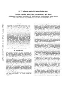 IMU: Influence-guided Machine Unlearning