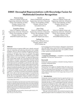 DRKF: Decoupled Representations with Knowledge Fusion for Multimodal Emotion Recognition