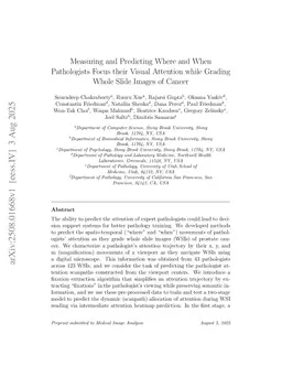 Measuring and Predicting Where and When Pathologists Focus their Visual Attention while Grading Whole Slide Images of Cancer