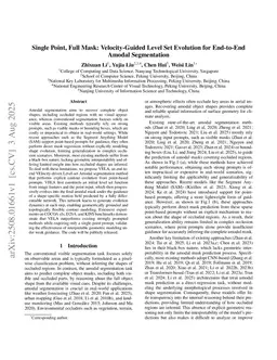 Single Point, Full Mask: Velocity-Guided Level Set Evolution for End-to-End Amodal Segmentation