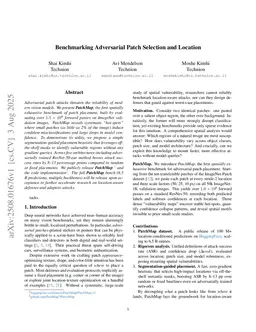 Benchmarking Adversarial Patch Selection and Location