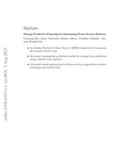 Energy-Predictive Planning for Optimizing Drone Service Delivery