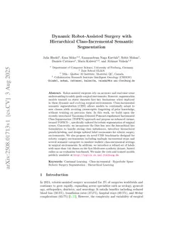 Dynamic Robot-Assisted Surgery with Hierarchical Class-Incremental Semantic Segmentation