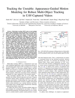 Tracking the Unstable: Appearance-Guided Motion Modeling for Robust Multi-Object Tracking in UAV-Captured Videos