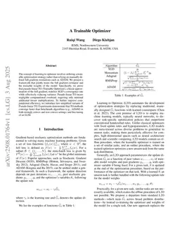 A Trainable Optimizer