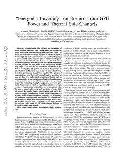 "Energon": Unveiling Transformers from GPU Power and Thermal Side-Channels
