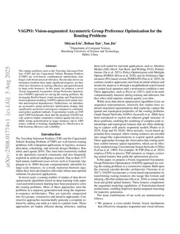 VAGPO: Vision-augmented Asymmetric Group Preference Optimization for Graph Routing Problems