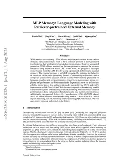 MLP Memory: A Retriever-Pretrained Memory for Large Language Models