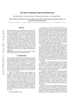 Test-Time Training for Speech Enhancement