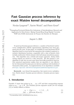 Fast Gaussian process inference by exact Matérn kernel decomposition