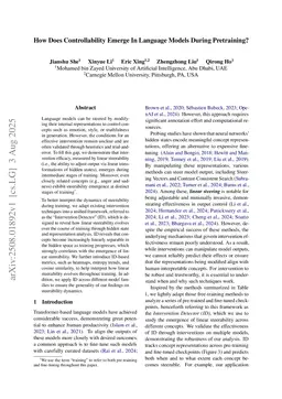 How Does Controllability Emerge In Language Models During Pretraining?