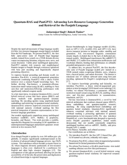 Quantum-RAG and PunGPT2: Advancing Low-Resource Language Generation and Retrieval for the Punjabi Language