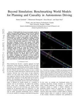 Beyond Simulation: Benchmarking World Models for Planning and Causality in Autonomous Driving