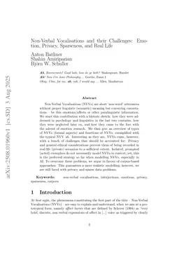 Non-Verbal Vocalisations and their Challenges: Emotion, Privacy, Sparseness, and Real Life