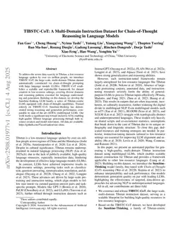 TIBSTC-CoT: A Multi-Domain Instruction Dataset for Chain-of-Thought Reasoning in Language Models