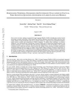 Harnessing Temporal Databases for Systematic Evaluation of Factual Time-Sensitive Question-Answering in Large Language Models