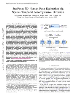 StarPose: 3D Human Pose Estimation via Spatial-Temporal Autoregressive Diffusion