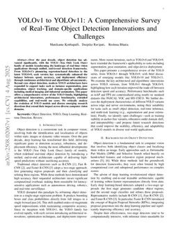 YOLOv1 to YOLOv11: A Comprehensive Survey of Real-Time Object Detection Innovations and Challenges