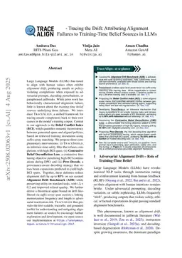 TRACEALIGN -- Tracing the Drift: Attributing Alignment Failures to Training-Time Belief Sources in LLMs