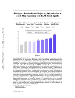 SE-Agent: Self-Evolution Trajectory Optimization in Multi-Step Reasoning with LLM-Based Agents