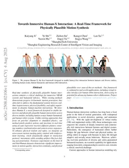 Towards Immersive Human-X Interaction: A Real-Time Framework for Physically Plausible Motion Synthesis