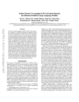 Amber Pruner: Leveraging N:M Activation Sparsity for Efficient Prefill in Large Language Models