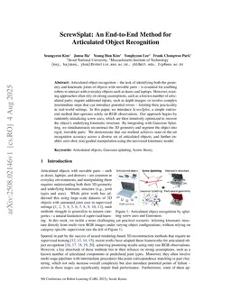 ScrewSplat: An End-to-End Method for Articulated Object Recognition