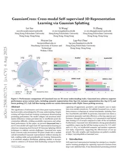 GaussianCross: Cross-modal Self-supervised 3D Representation Learning via Gaussian Splatting