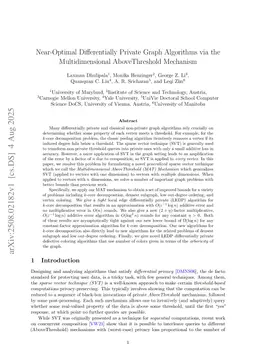 Near-Optimal Differentially Private Graph Algorithms via the Multidimensional AboveThreshold Mechanism