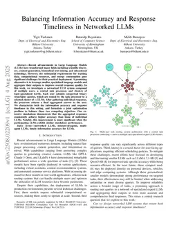 Balancing Information Accuracy and Response Timeliness in Networked LLMs