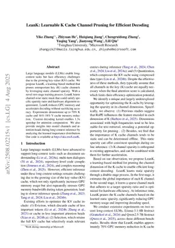 LeanK: Learnable K Cache Channel Pruning for Efficient Decoding