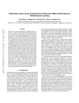 Multi-Policy Pareto Front Tracking Based Online and Offline Multi-Objective Reinforcement Learning