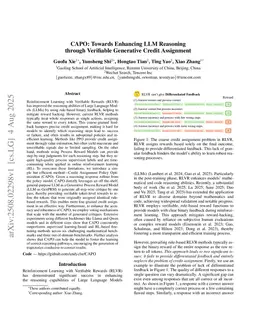 CAPO: Towards Enhancing LLM Reasoning through Generative Credit Assignment