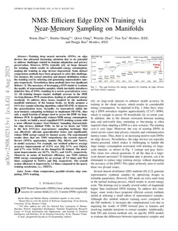 NMS: Efficient Edge DNN Training via Near-Memory Sampling on Manifolds