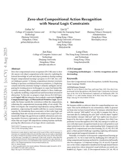 Zero-shot Compositional Action Recognition with Neural Logic Constraints