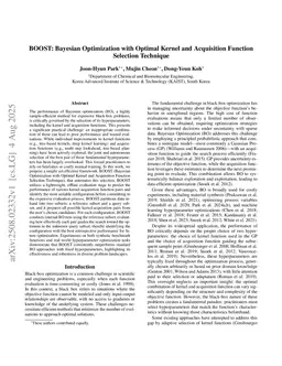 BOOST: Bayesian Optimization with Optimal Kernel and Acquisition Function Selection Technique