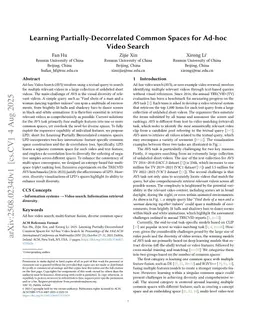 Learning Partially-Decorrelated Common Spaces for Ad-hoc Video Search