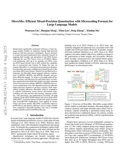 MicroMix: Efficient Mixed-Precision Quantization with Microscaling Formats for Large Language Models