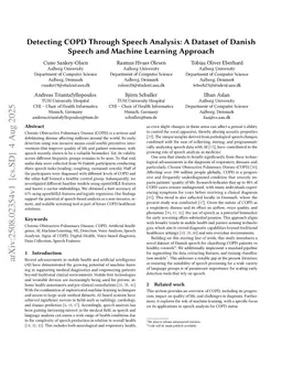 Detecting COPD Through Speech Analysis: A Dataset of Danish Speech and Machine Learning Approach