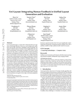 Uni-Layout: Integrating Human Feedback in Unified Layout Generation and Evaluation