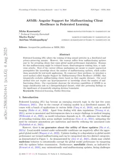 ASMR: Angular Support for Malfunctioning Client Resilience in Federated Learning
