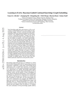 Learning to Evolve: Bayesian-Guided Continual Knowledge Graph Embedding