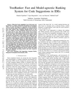 TreeRanker: Fast and Model-agnostic Ranking System for Code Suggestions in IDEs