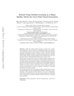 Toward Using Machine Learning as a Shape Quality Metric for Liver Point Cloud Generation