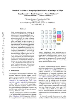 Modular Arithmetic: Language Models Solve Math Digit by Digit