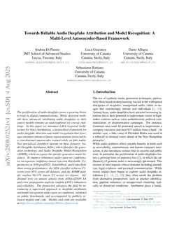 Towards Reliable Audio Deepfake Attribution and Model Recognition: A Multi-Level Autoencoder-Based Framework