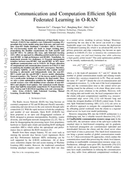 Communication and Computation Efficient Split Federated Learning in O-RAN