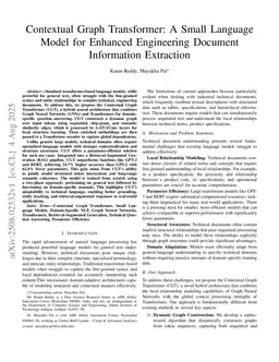 Contextual Graph Transformer: A Small Language Model for Enhanced Engineering Document Information Extraction