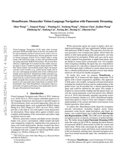 MonoDream: Monocular Vision-Language Navigation with Panoramic Dreaming